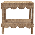 25 Scalloped Woven Coco Side Table