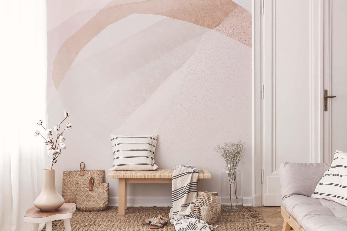 Creme Abstract 3 Wall Mural