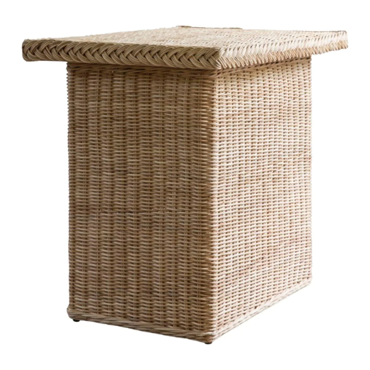Braided Wicker Chatham Rectangular Side Table
